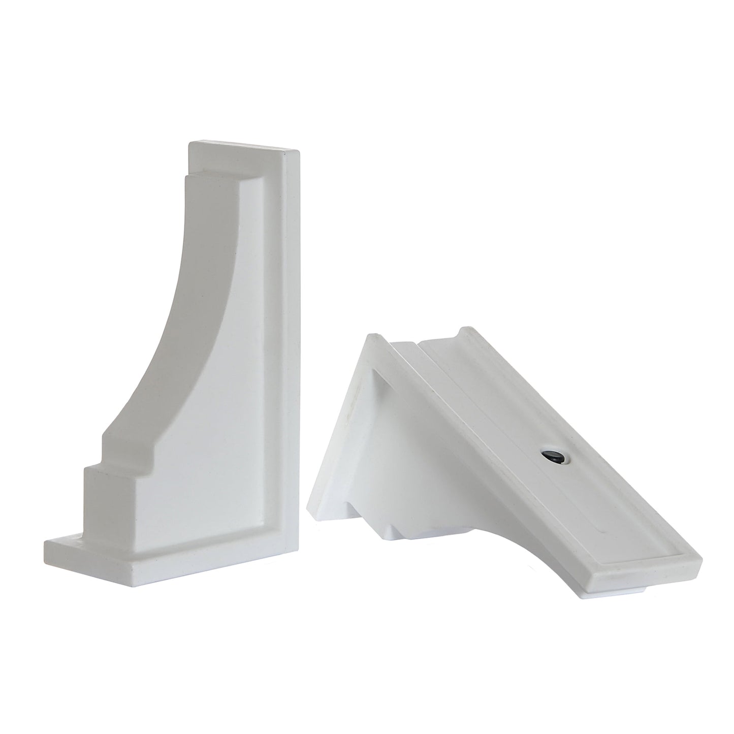 Mayne Fairfield 11" x 4" x 6.5" White Plastic Decorative Window Box Brackets, 2 Pack