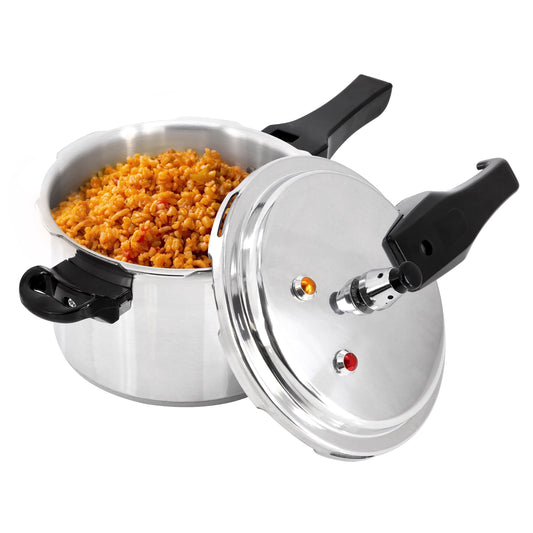 MegaChef 2 Quart Aluminum Stovetop Pressure Cooker, Induction Compatible