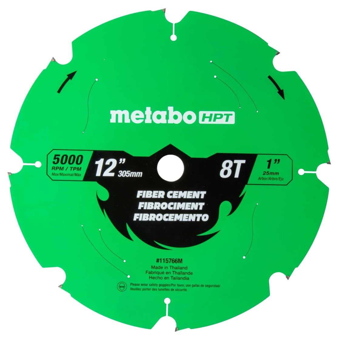 Metabo HPT 12-In Miter Saw Blade, Fiber Cement, 115766M
