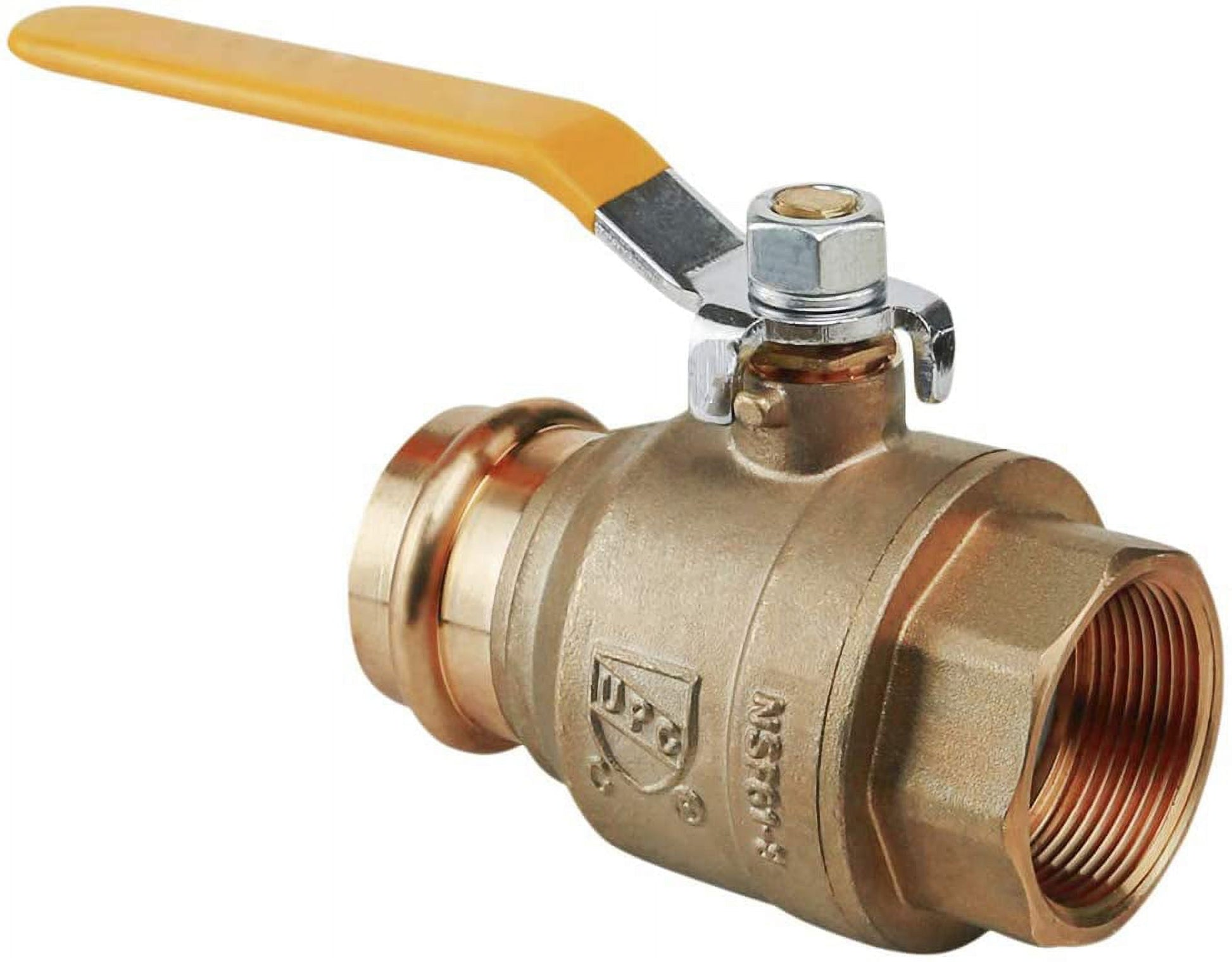 Midline Valve 542012VLVF Premium Adapter Ball Valve, with 1/2 in. Press x FIP Connections, Brass