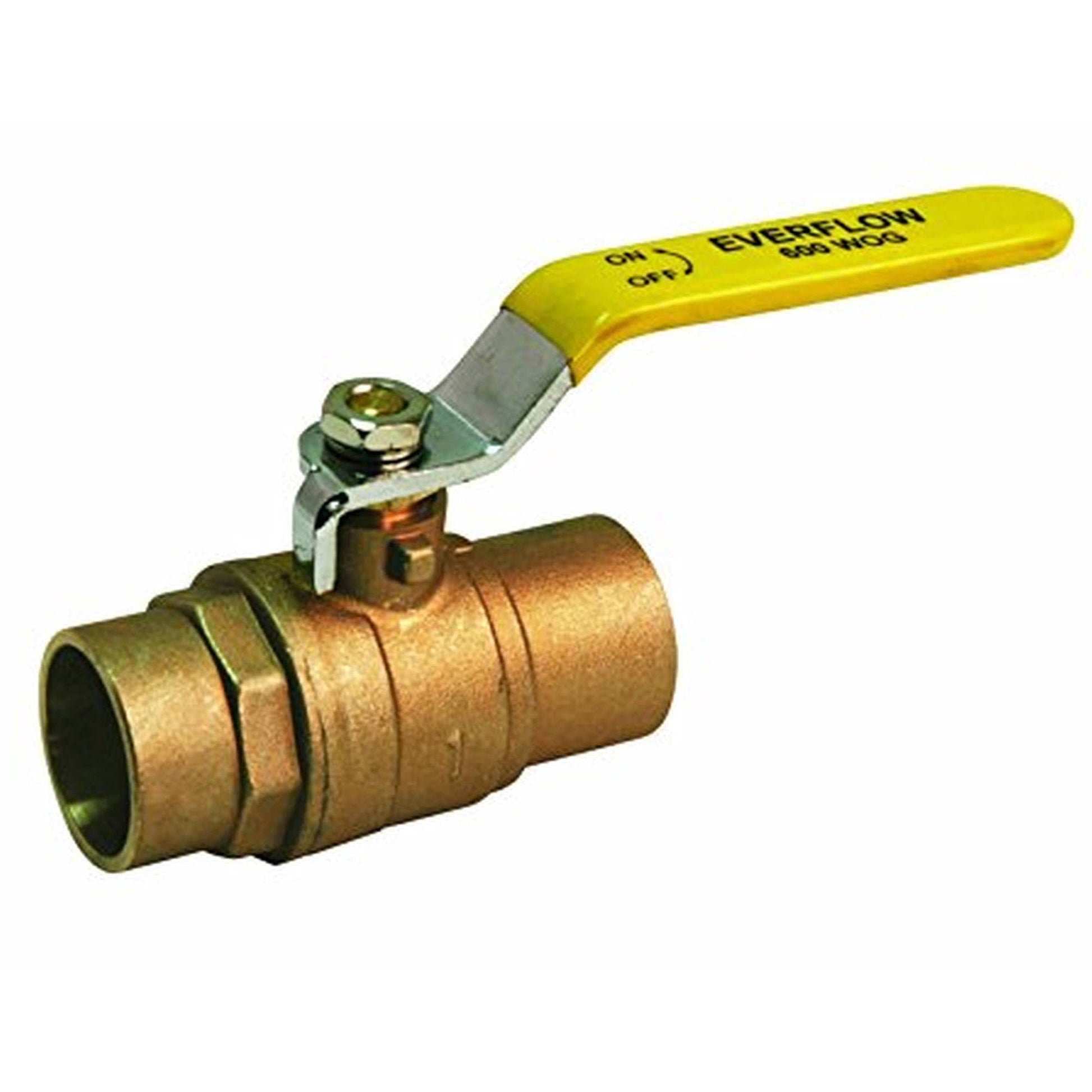Midline Valve 600C114-NL Lead Free Full Port Forged Brass Ball Valve with Solder Cups, 1-1/4"