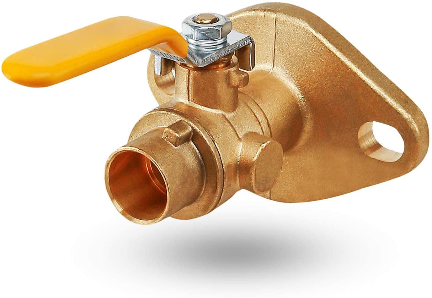 Midline Valve Full Port Ball Valve, with Flange, Water Shutoff, Flow Control in Pipeline, Brass, 1-1/4 in. Sweat Connection