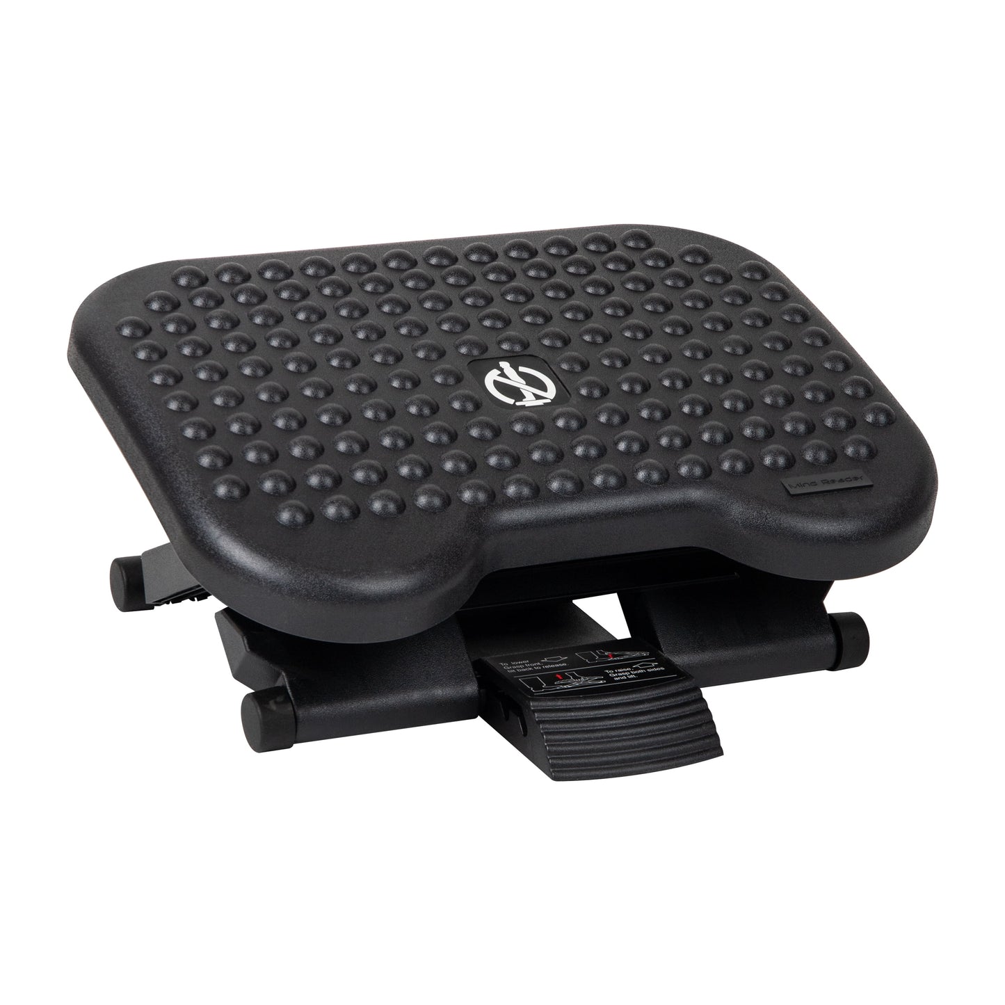Mind Reader ReposapiÃ©s, ErgonÃ³mico, Altura Ajustable, PlÃ¡stico, 17"L x 13"W x 6.25"H, Negro