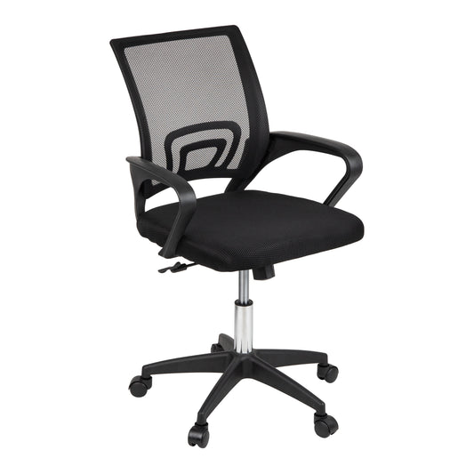Mind Reader Swivel Office Chair with Wheels, Height Adjustable, Desk Chair, Office, 23"L x 21"W x 34.25-38"H