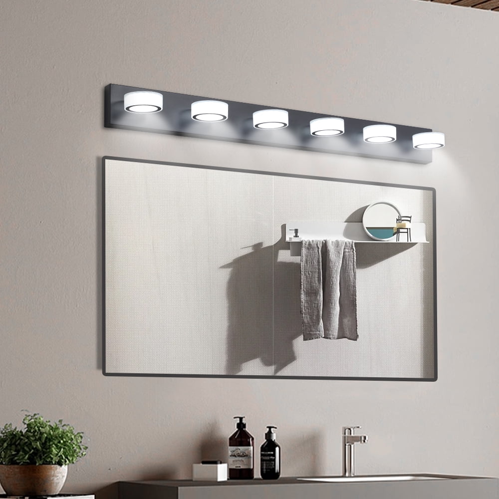 Miniyam Tocador con Cable, LÃ¡mpara de Pared AcrÃ­lica Moderna de 6 Luces para IluminaciÃ³n de Espejo de BaÃ±o