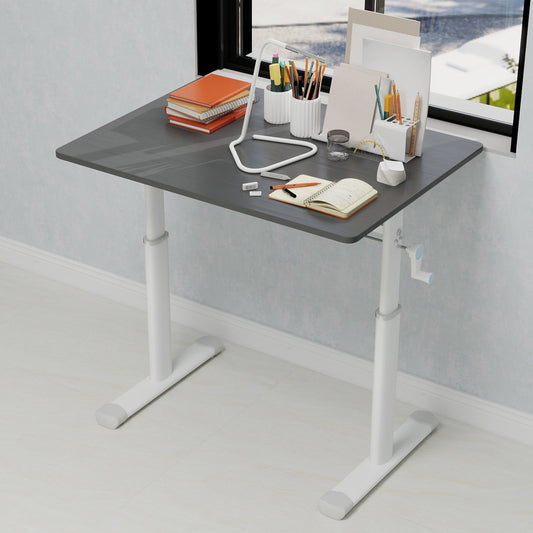 Mintazer 23" x 31.5" Height Adjustable Computer Desk, Home Office Standing Up Desk for Students,Teen and Adults, Grey
