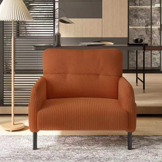 Modern Accent Chair,Armchair,Corduroy Fabric Sofa Chairs,Upholstered Armchair for Living Room,Bedroom,Office,Orange
