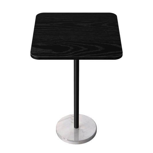 Mesa de Comedor Minimalista Moderna con Mesa Auxiliar de MÃ¡rmol Artificial, Mesa de Centro con Superficie Negra