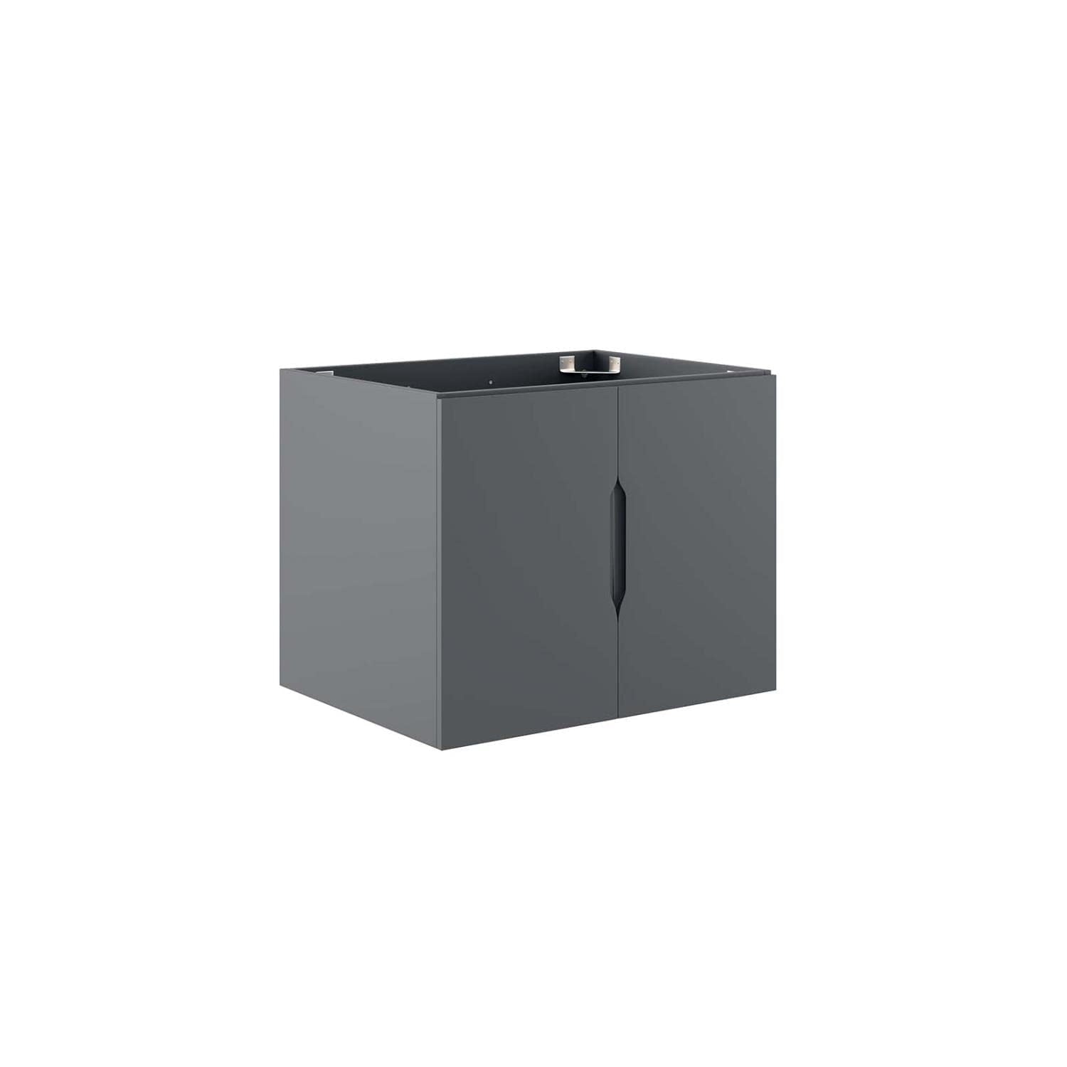 Modway Vitality 23" MDF and Particleboard Bathroom Vanity Cabinet in Gray
