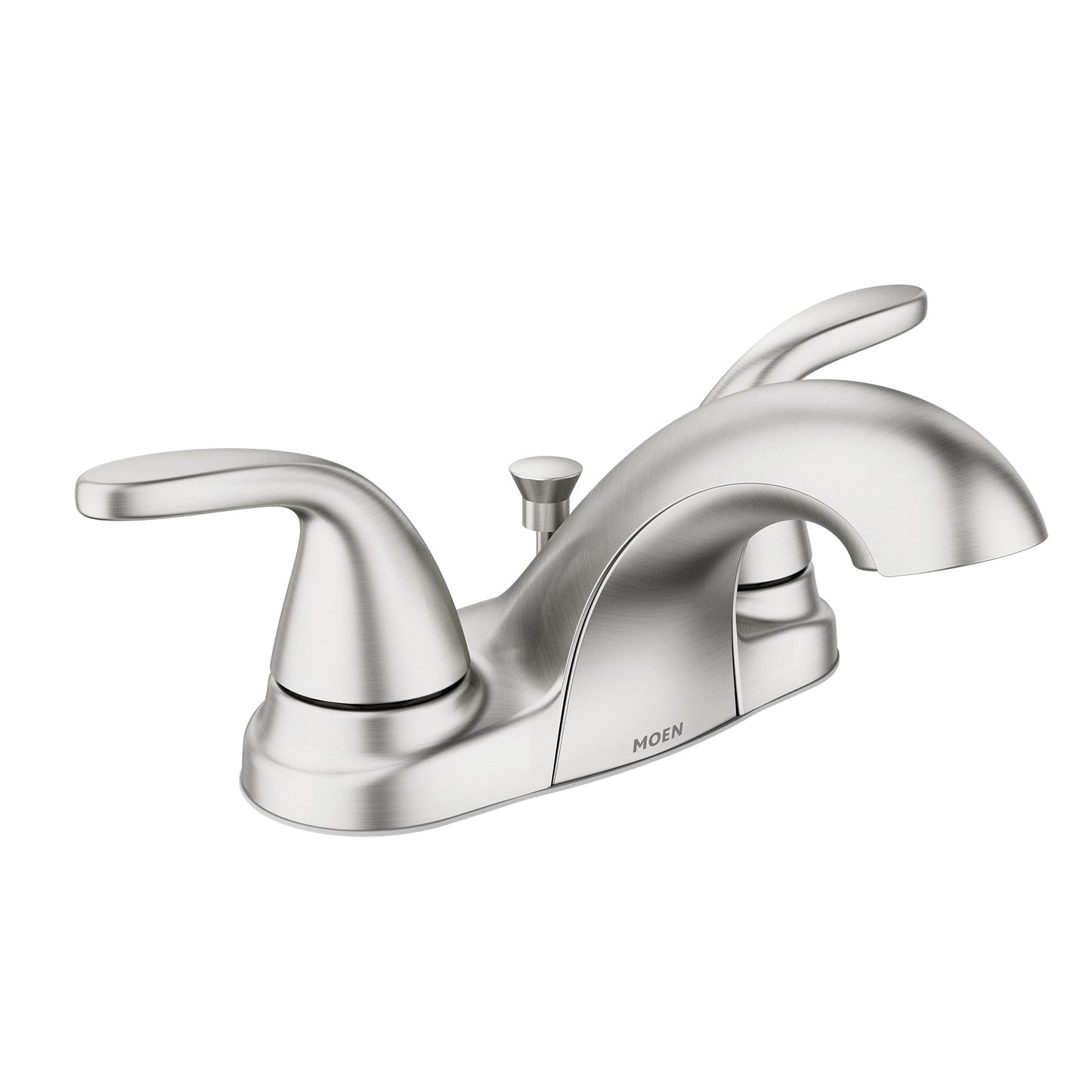 Moen Adler Two-Handle 4" Centerset Spot Resist Brushed Nickel Bathroom Faucet