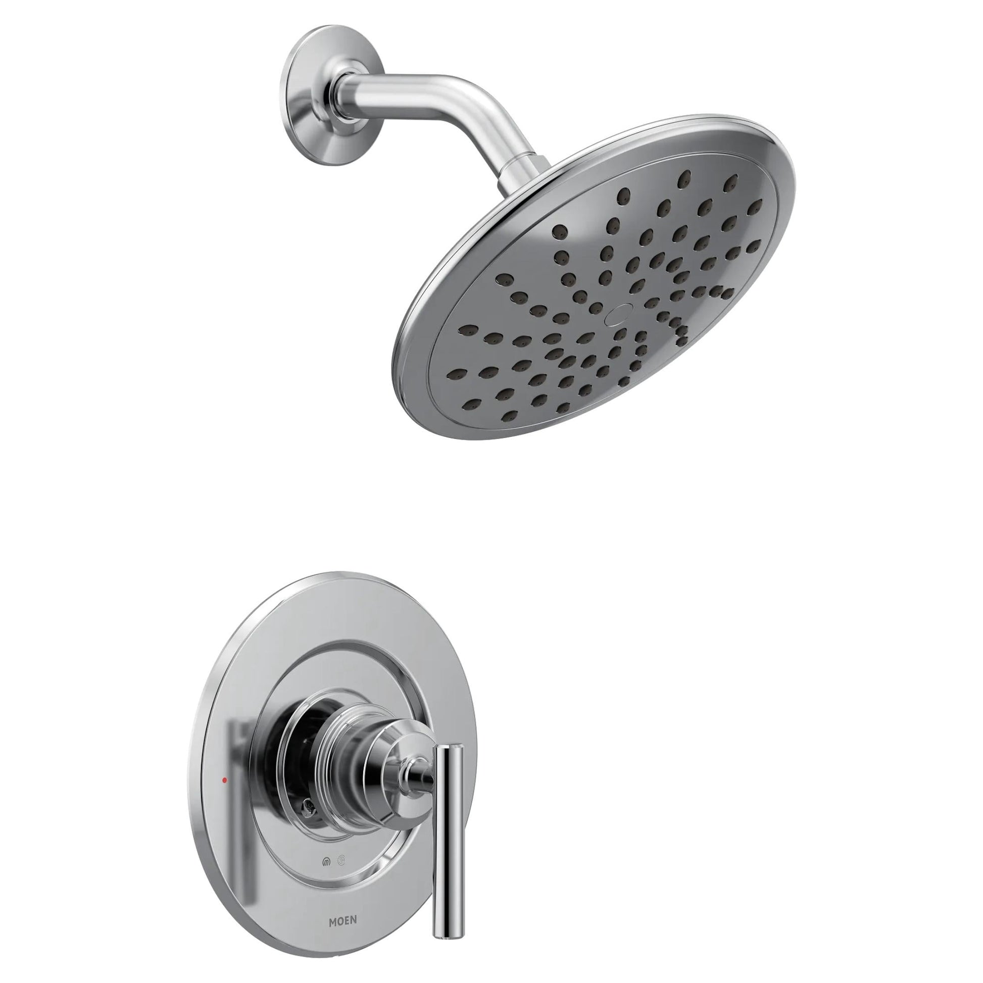 Moen Gibson Posi-Temp Pressure Balancing Modern Shower Trim with 8-Inch Eco-Performance Rainshower Head, Valve Required, Chrome