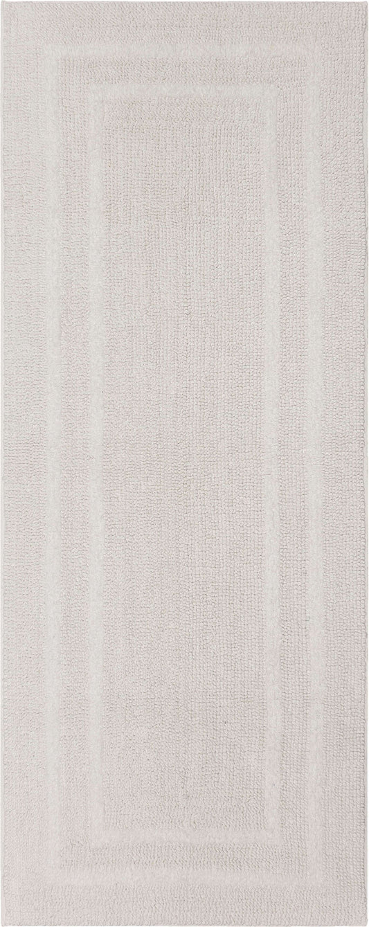Mohawk Cotton Bath Mat Soft Absorbent Quick Dry Machine Washable Bathroom Mat, White, 24" x 60"