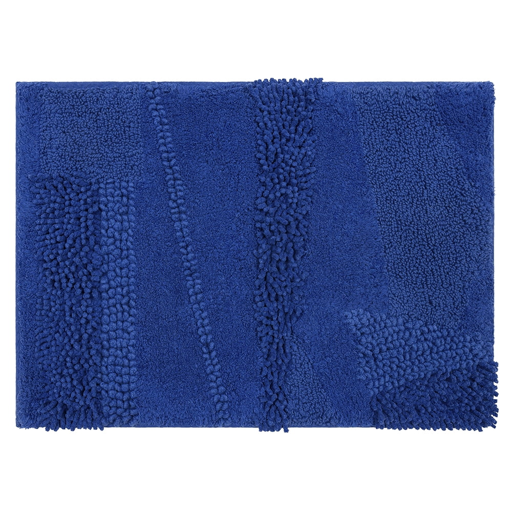 Mohawk Home Composition Cotton Bath Mat, Fiesta Cobalt, 1' 9" x 2' 10"