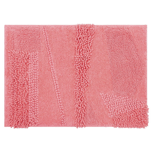 Mohawk Home Composition Cotton Bath Mat, Fiesta Hot Pink, 2' 3" x 3' 9"