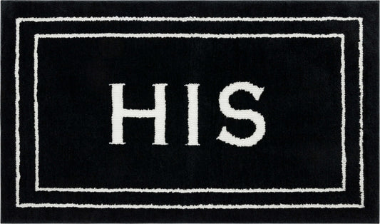 Mohawk Home His Knitted Plush Pile Washable Polyester Non-Slip Bath Mat, Ebony, 2' x 3'4"