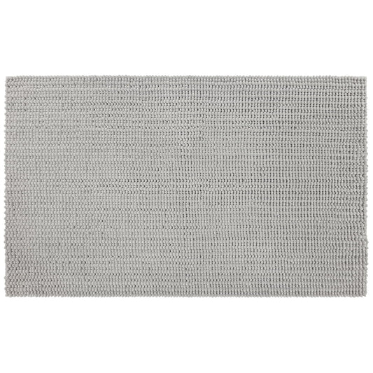 Mohawk Home Homespun Plush Fade/Stain Resistant Non-Slip Machine Washable Bath Rug, Silver, 2' 3" x 3' 9"
