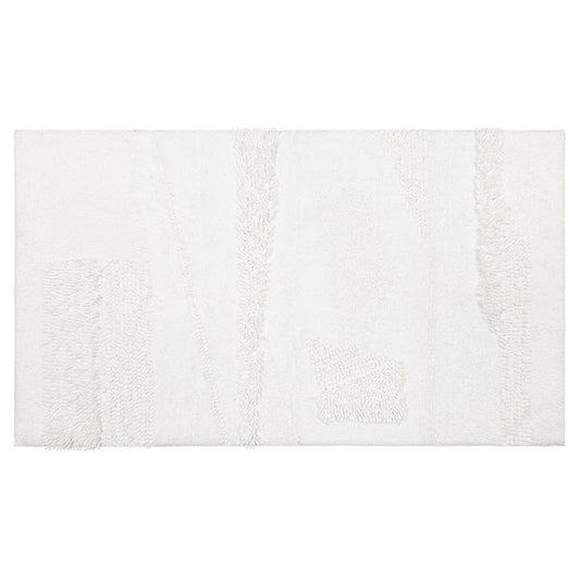 Mohawk Home Plush Cotton Fade/Stain Resistant Non-slip Machine Washable Bath Mat, Artic White, 2' 3" x 3' 9"