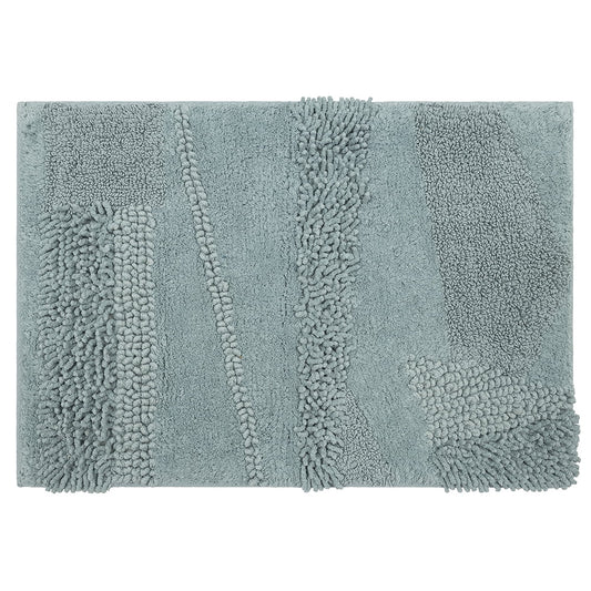 Mohawk Home Plush Cotton Fade/Stain Resistant Non-slip Machine Washable Bath Mat, Glacier, 2' x 5'