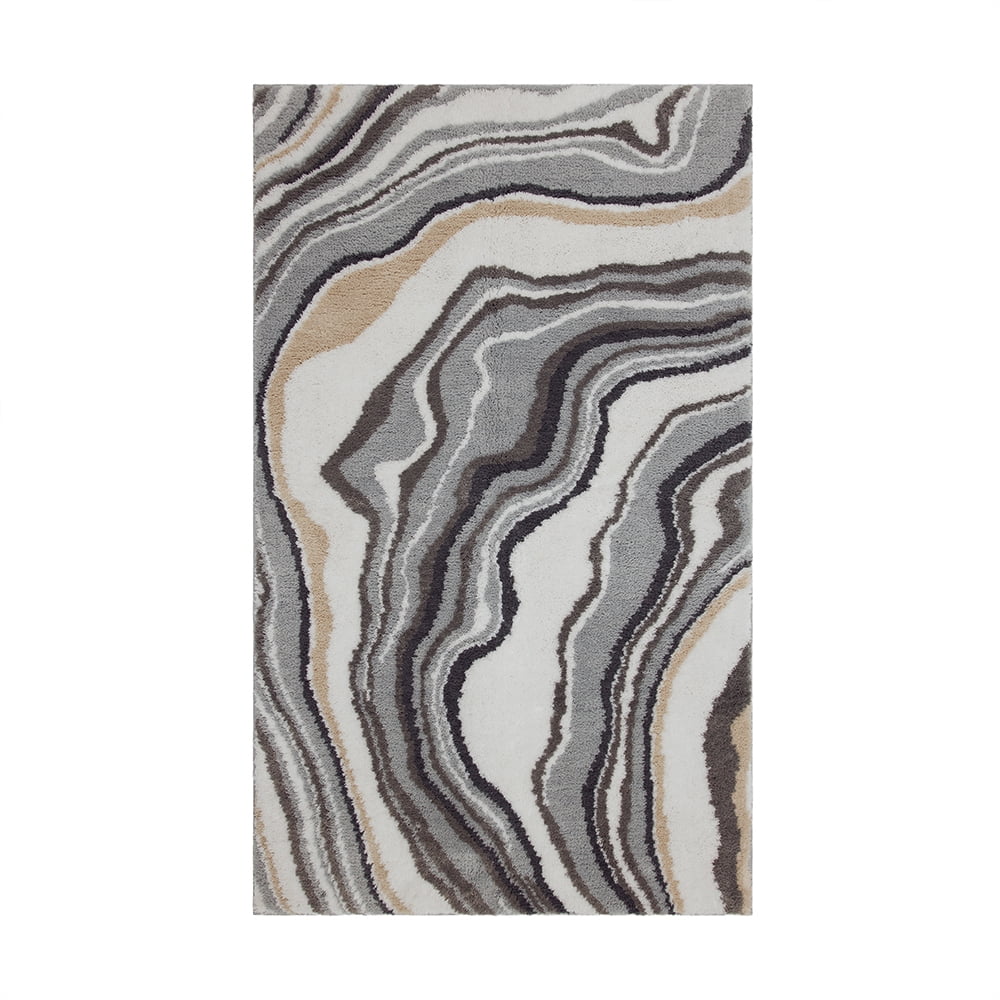 Mohawk Home Serpentine Bath Mat, Dove, 1' 9" x 2' 10"