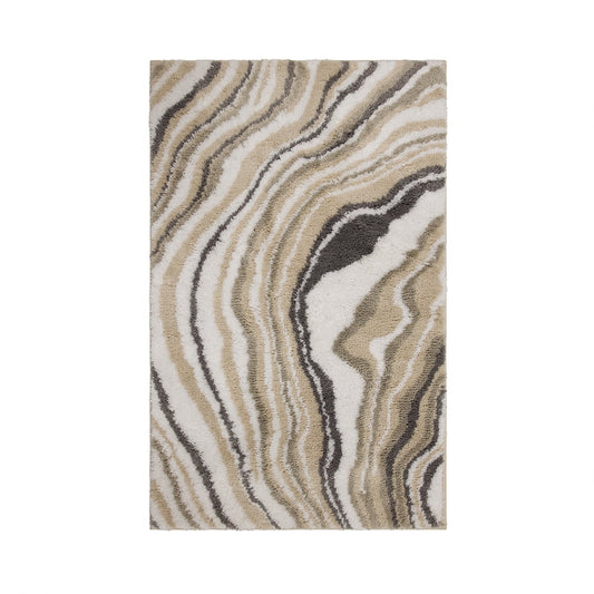 Mohawk Home Serpentine Bath Mat, Taupe, 1' 9" x 2' 10"