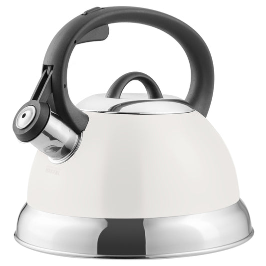 Mr. Flintshire 1.75 Quart Whistling Tea Kettle in Linen