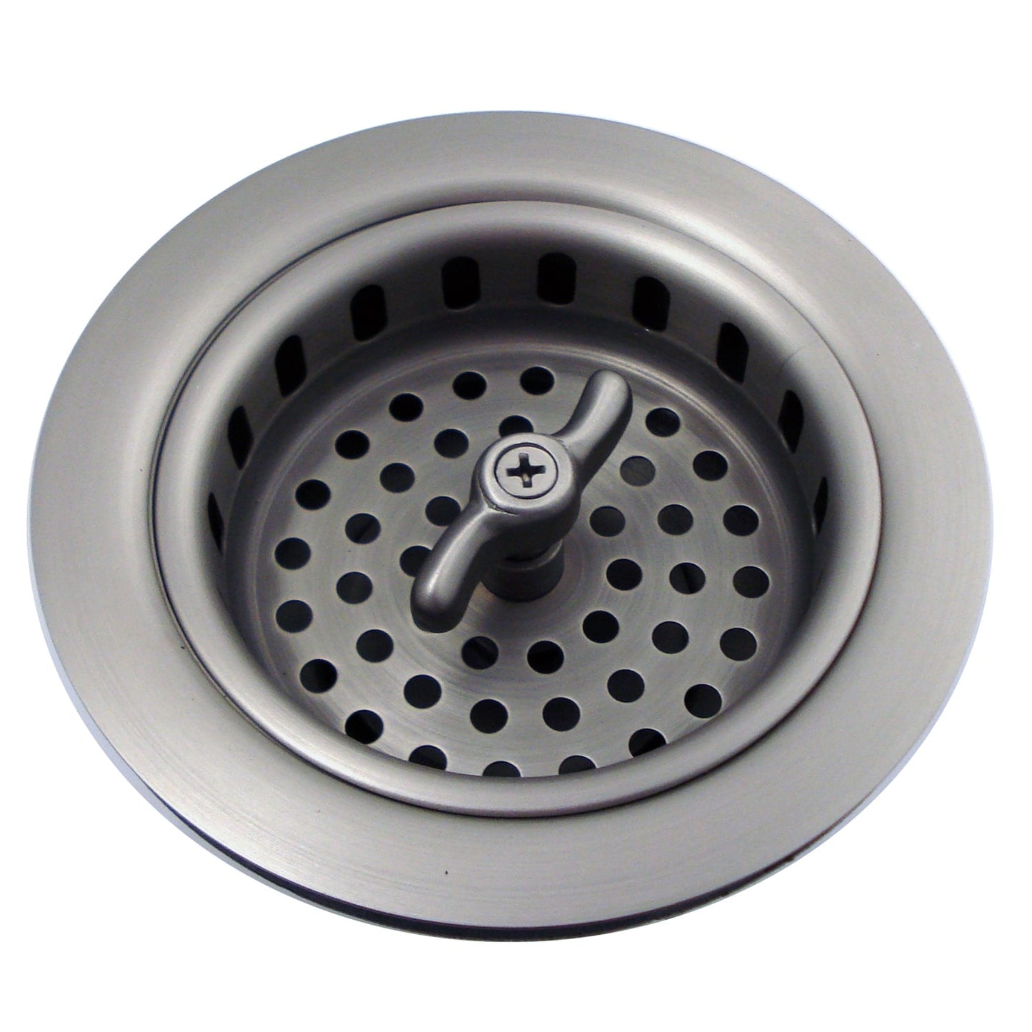 Mr. Scrappy  3.5" Drain Assembly with Basket Strainer, Brushed Nickel 21-DSB-BN