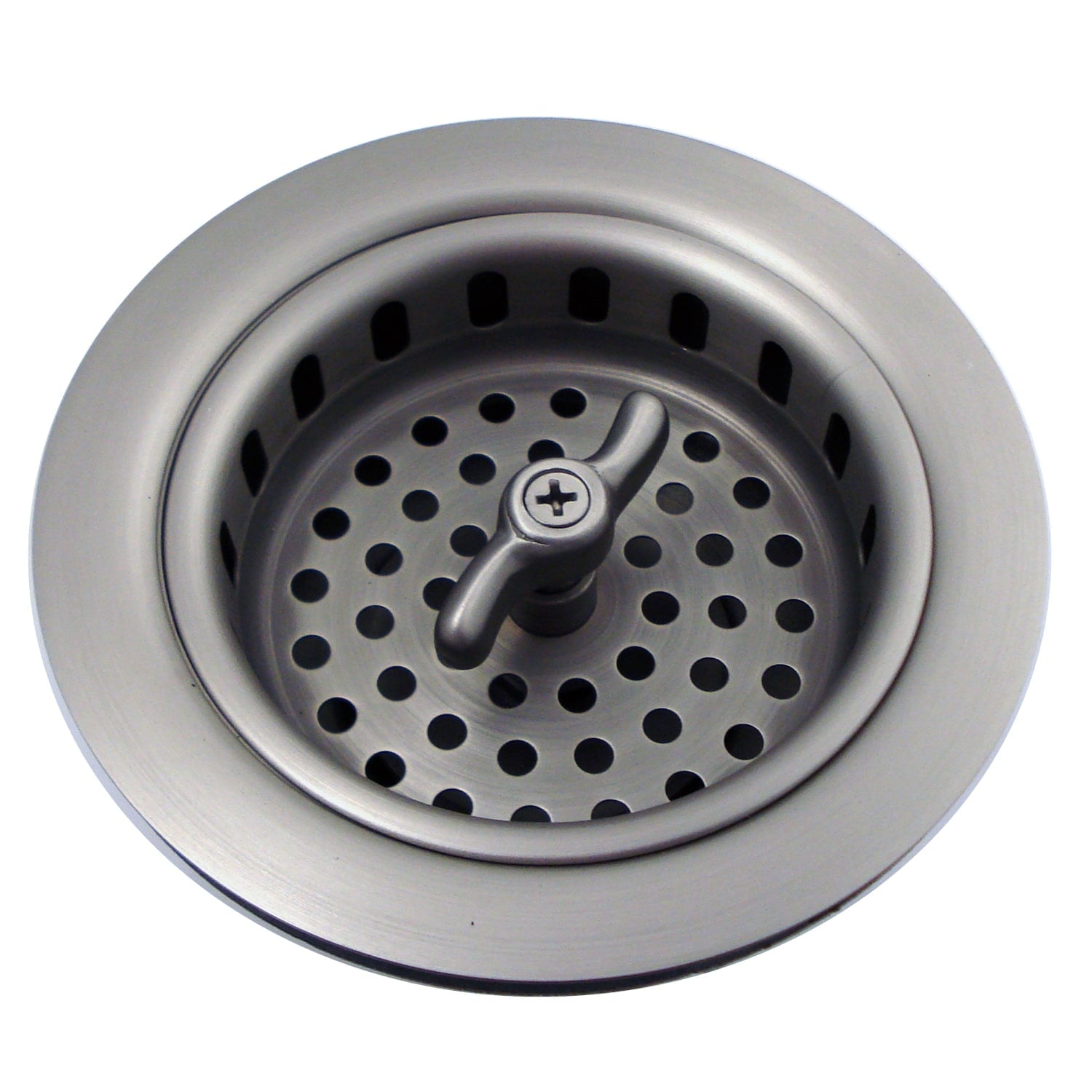 Mr. Scrappy  3.5" Drain Assembly with Basket Strainer, Brushed Nickel 21-DSB-BN