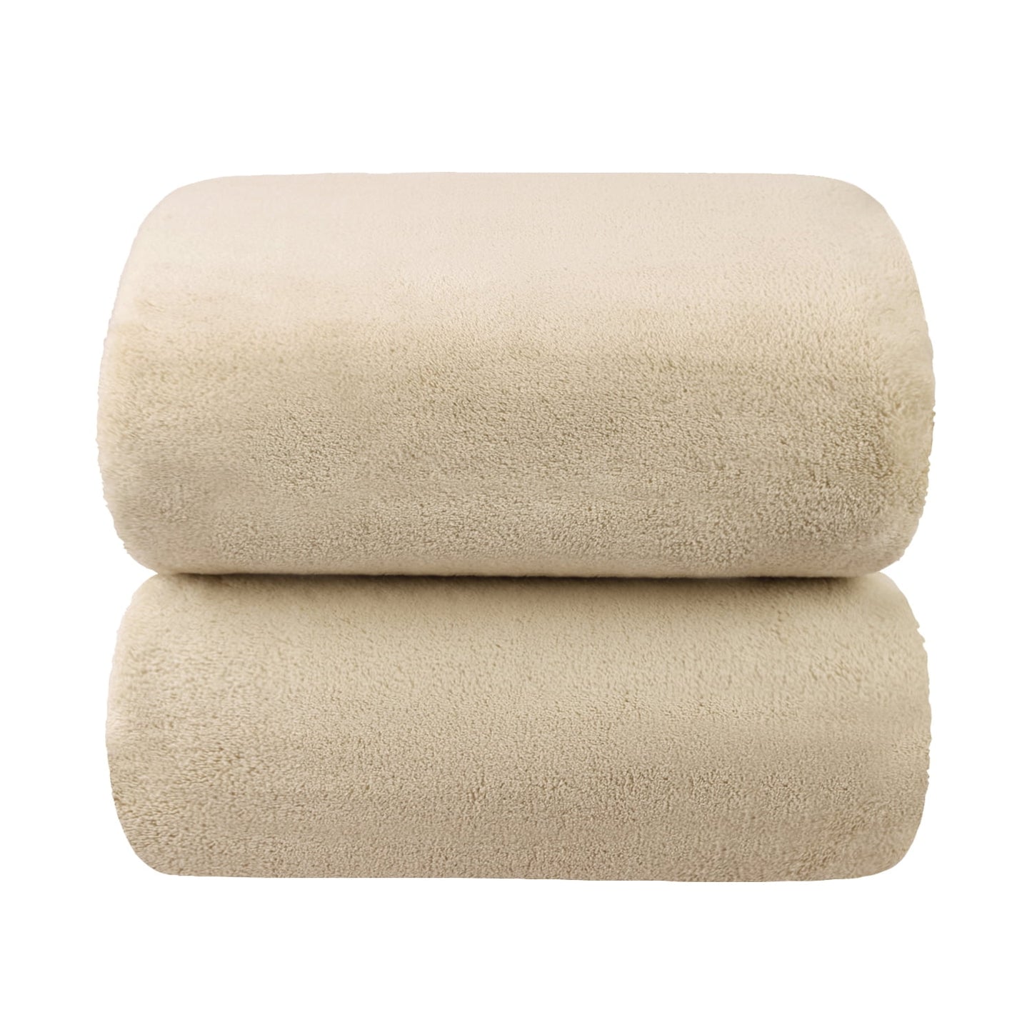 NC 2 Pack Bath Towels 40"x 80",Super Soft and Absorbent,Lint Free,Fade Resistant, Camel