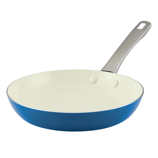 Farberware Vibrance 10 Inch Ceramic Nonstick Frying Pan, Dishwasher Safe and Oven Safe to 500Â°F, Blue