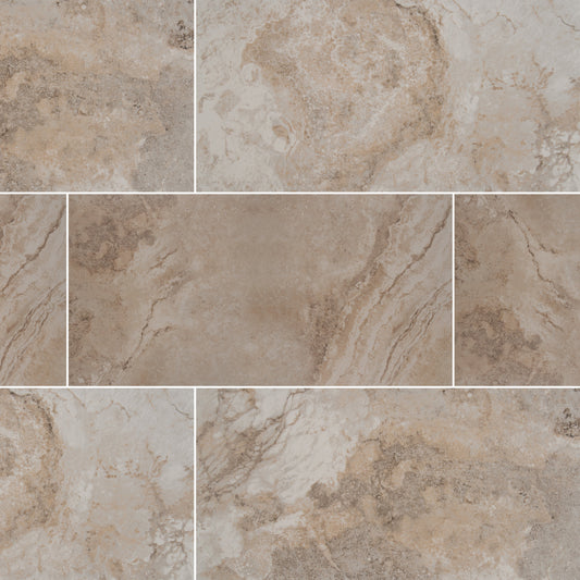 Napa Baldosa de CerÃ¡mica Esmaltada Beige de 12 x 24 Pulgadas (16 Pies Cuadrados/caja)