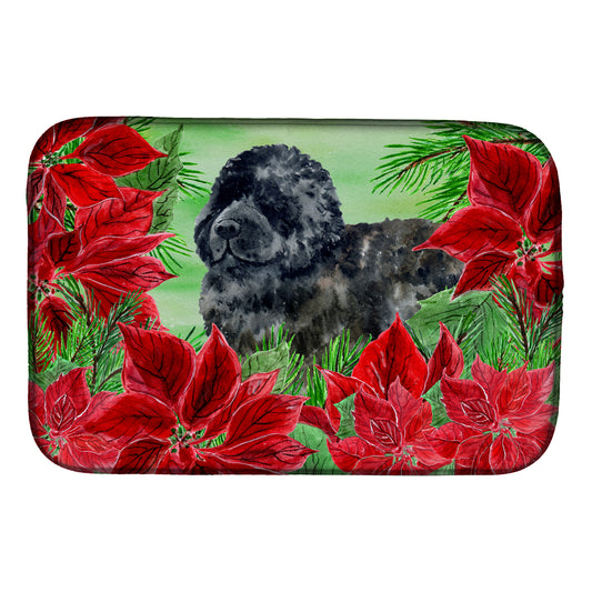 Newfoundland Poinsettas Dish Drying Mat