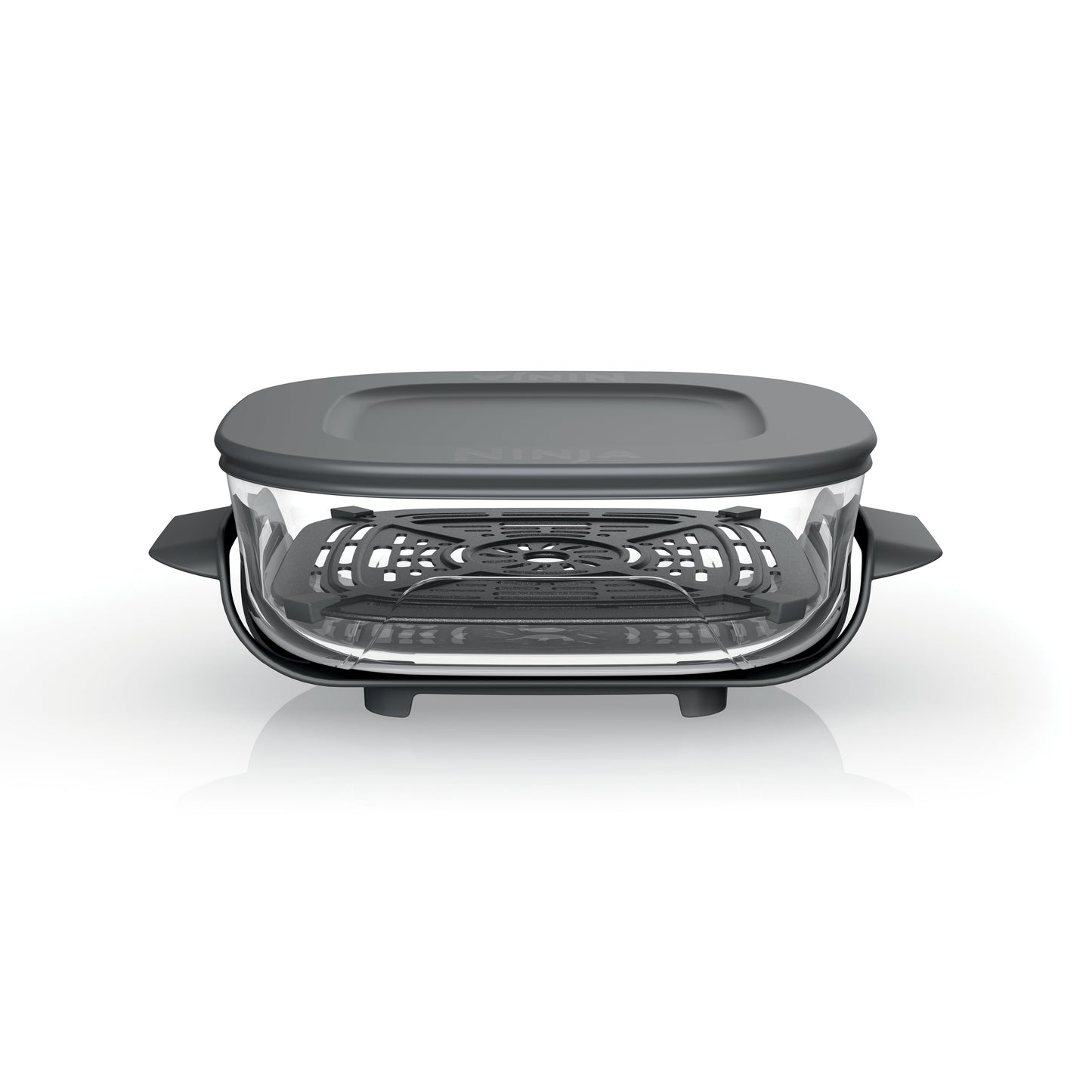 Ninja Contenedor de CristalerÃ­a CleanCrisp de 2.5 Qt, Compatible con el Sistema de CocciÃ³n PortÃ¡til Ninja Crispi, Apto para Microondas, Congelador y Lavavajillas, Superficie de CocciÃ³n de Vidrio, Tapa de Almacenamiento