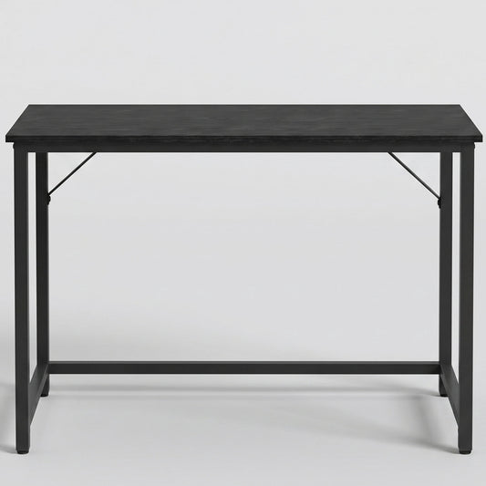 Nordic Hygge 39.4 in. Modern Computer Desk â€“ Slim Home Office Workstation â€“ Ebony Black & Ink Black