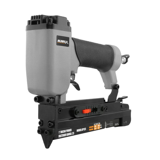 NuMax Pneumatic 23-Gauge 1-Inch Micro Pin Nailer with Aluminum Body and Ergonomic Grip