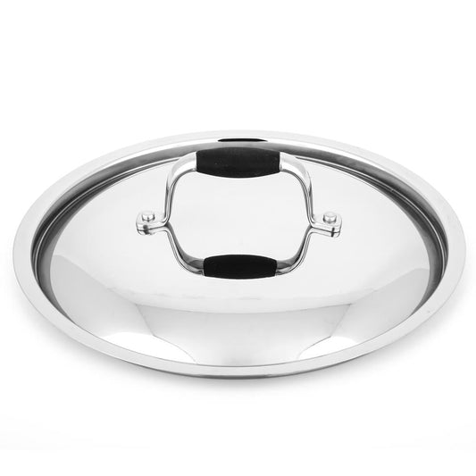 NutriChef Stainless Steel Sturdy & Durable Stain-Resistant Kitchen Cookware SautÃ© Pan Stock Pot Lid