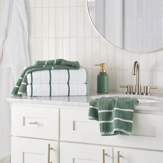 Better Homes & Gardens Soft Cotton Textured 4 Piece Bath Towel Set,Grey Shadow