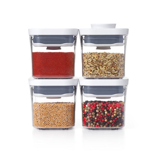 OXO POP Container 4-Piece Mini Set Food Storage Container, White