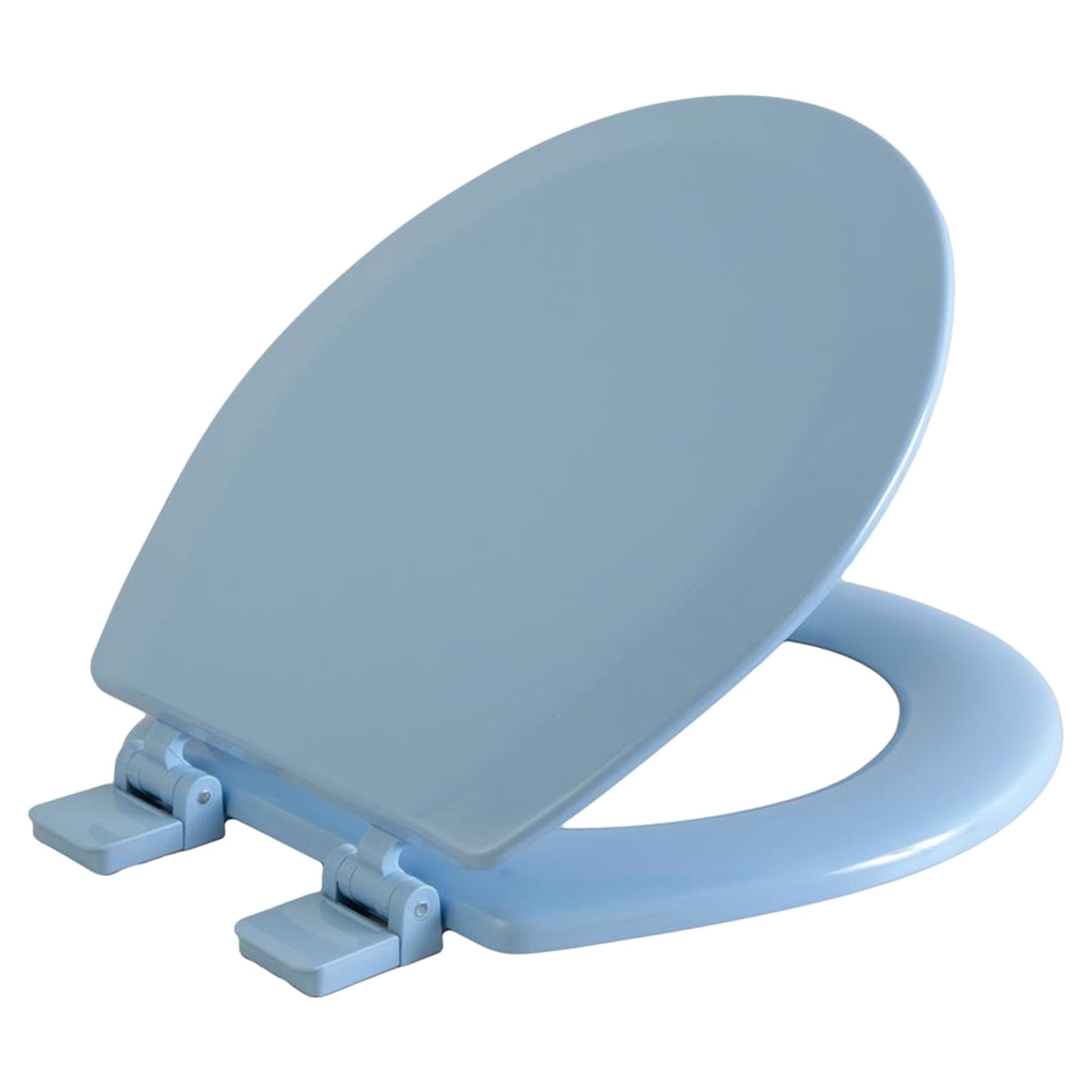 Oakbrook Collection Laurel Round Blue Wood Toilet Seat