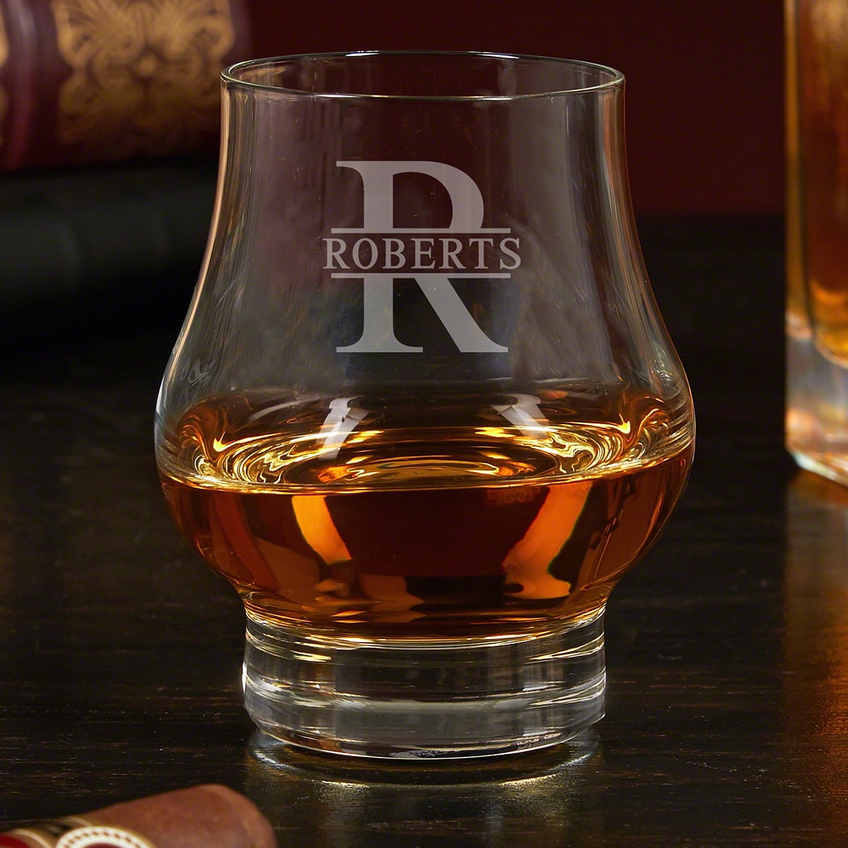 Oakmont Wescott Engraved Double Whiskey Snifter