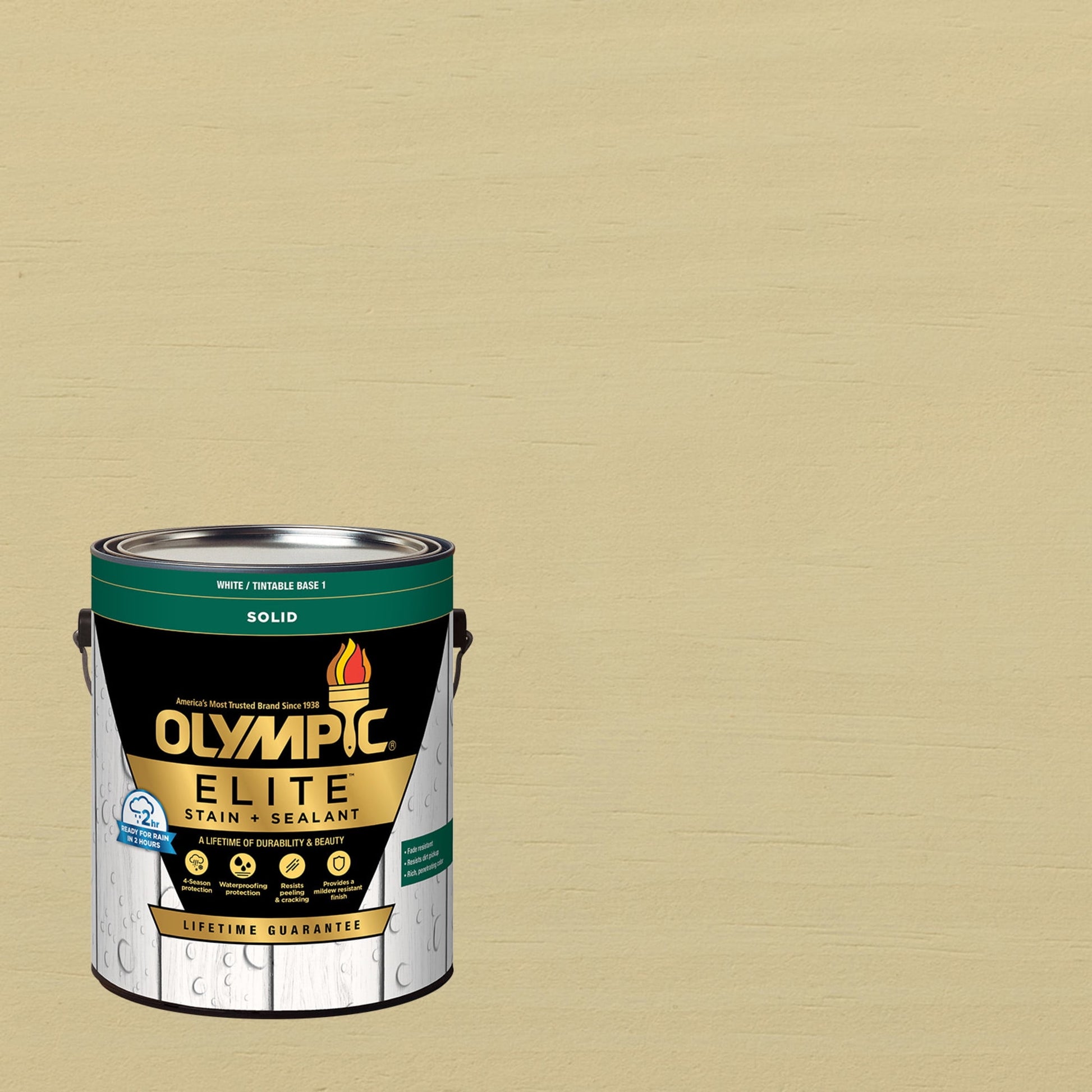 Olympic Elite 1 Gallon SC-1025 Deauville Solid Advanced Exterior Stain and Sealer in One