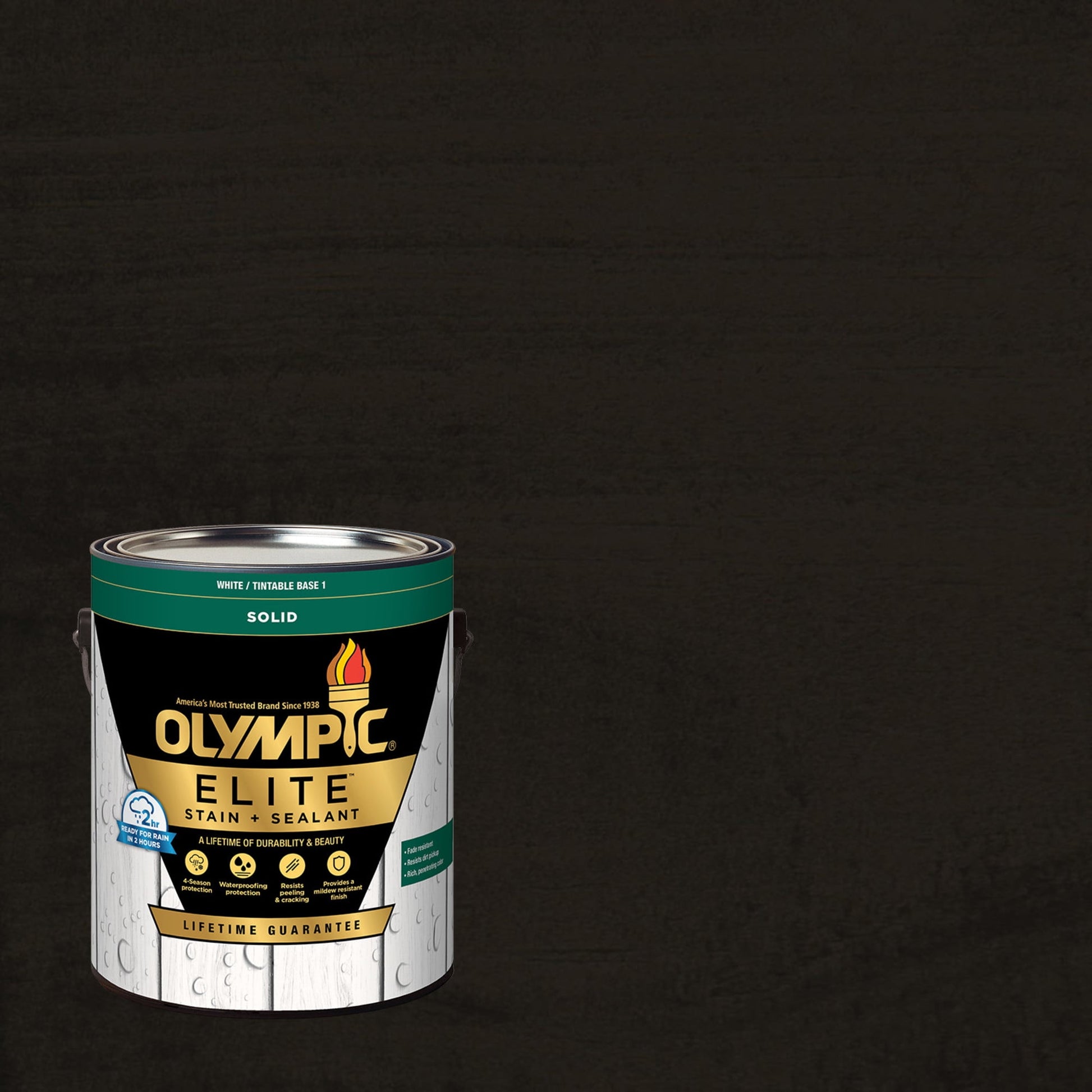 Olympic Elite 1 Gallon SC-1027 Drift Solid Advanced Exterior Stain and Sealer in One