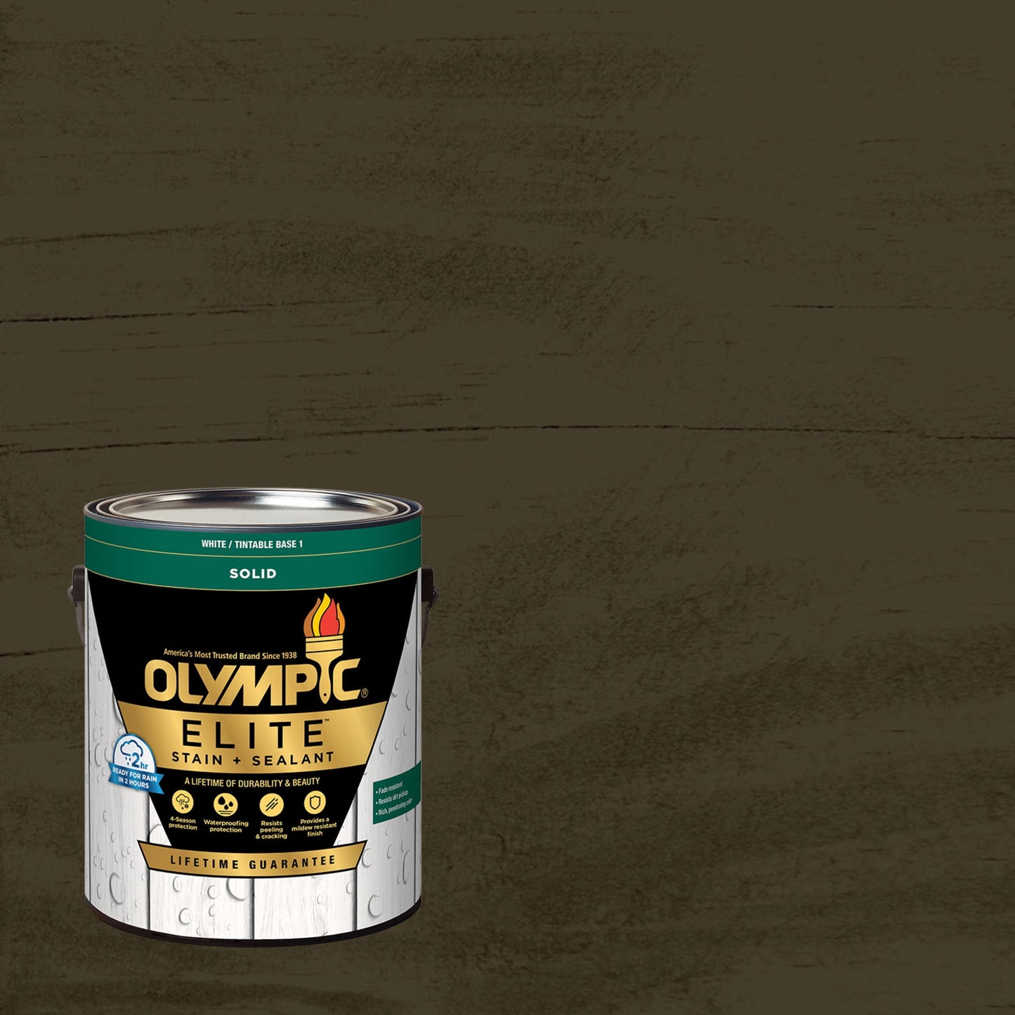Olympic Elite 1 Gallon SC-1046 Mink Solid Advanced Exterior Stain and Sealer in One