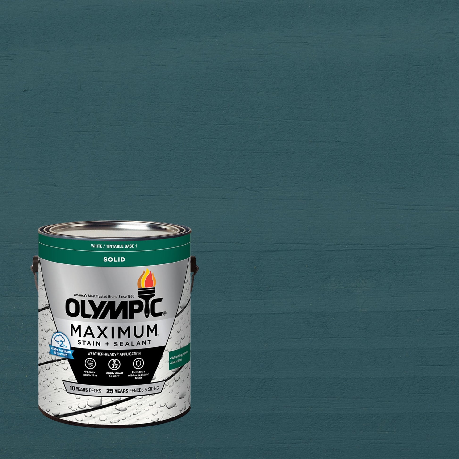 Olympic Maximum 1 Gallon SC-1002 Amsterdam Solid Color Exterior Stain and Sealer in One