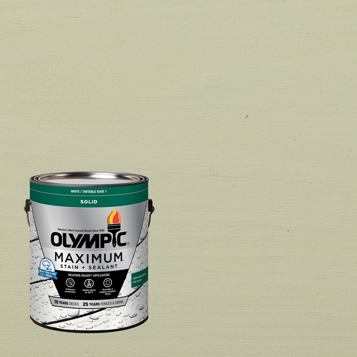 Olympic Maximum 1 Gallon SC-1023 Cumulus Solid Color Exterior Stain and Sealer in One