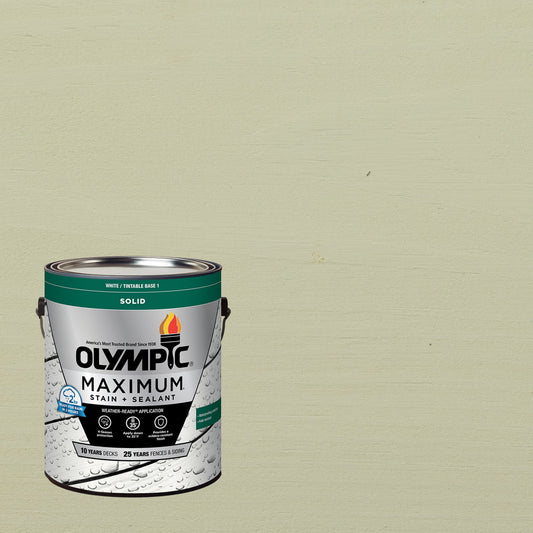 Olympic Maximum 1 Gallon SC-1023 Cumulus Solid Color Exterior Stain and Sealer in One