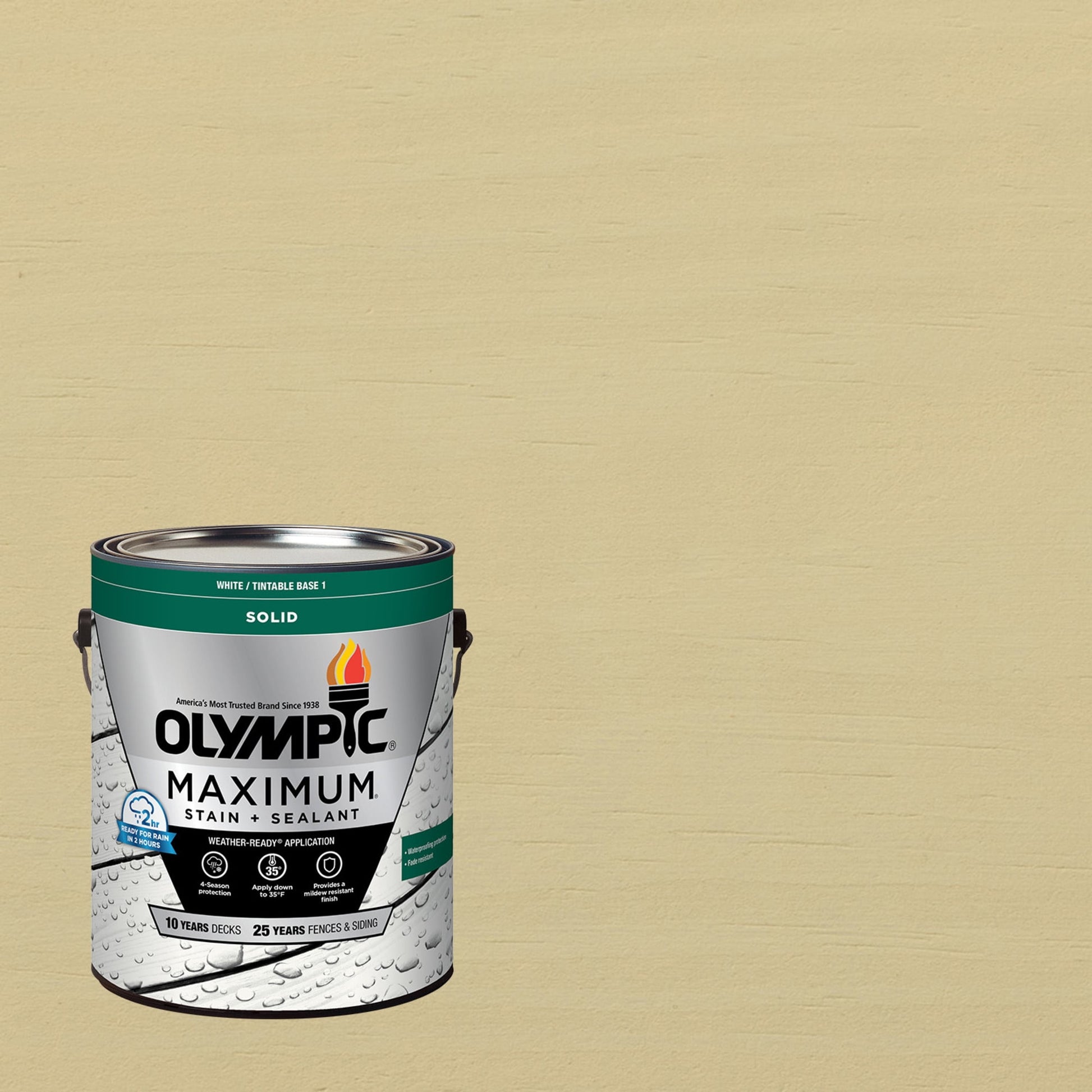 Olympic Maximum 1 Gallon SC-1025 Deauville Solid Color Exterior Stain and Sealer in One