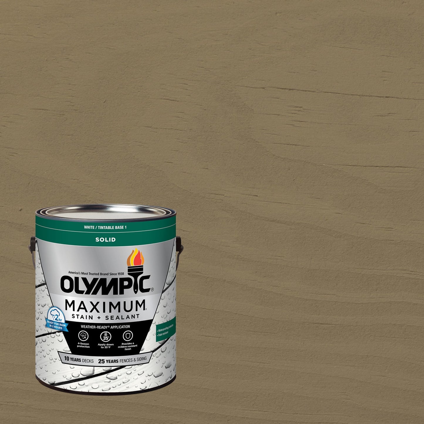 Olympic Maximum 1 Gallon SC-1030 Eiffel Tower Solid Color Exterior Stain and Sealer in One