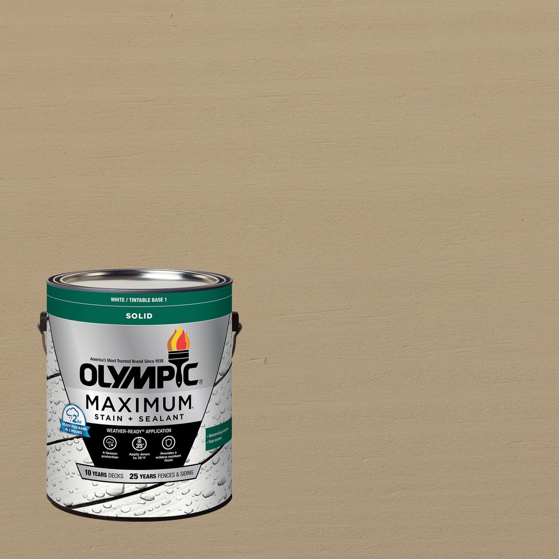Olympic Maximum 1 Gallon SC-1038 Heather Solid Color Exterior Stain and Sealer in One