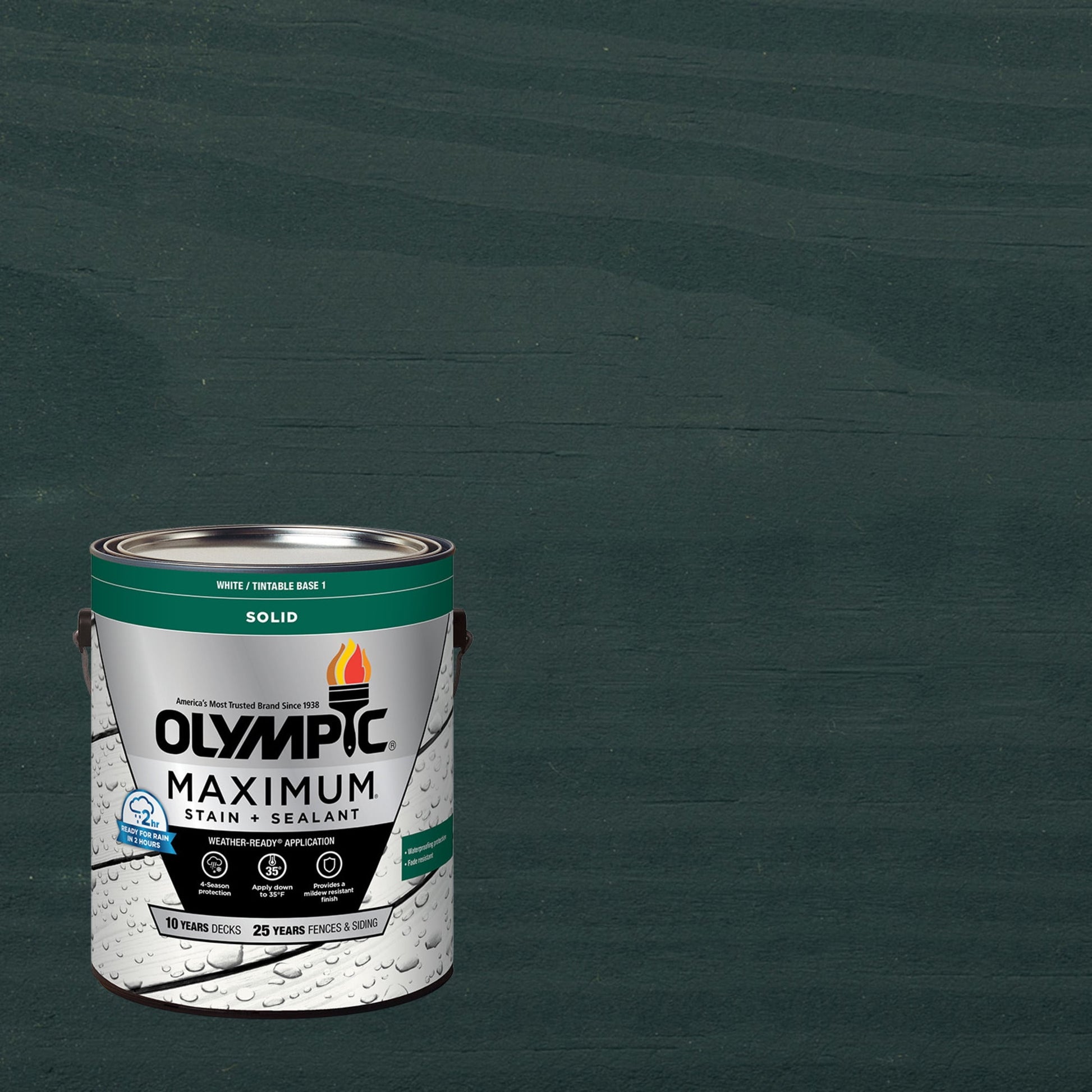 Olympic Maximum 1 Gallon SC-1045 Midnight Blue Solid Color Exterior Stain and Sealer in One