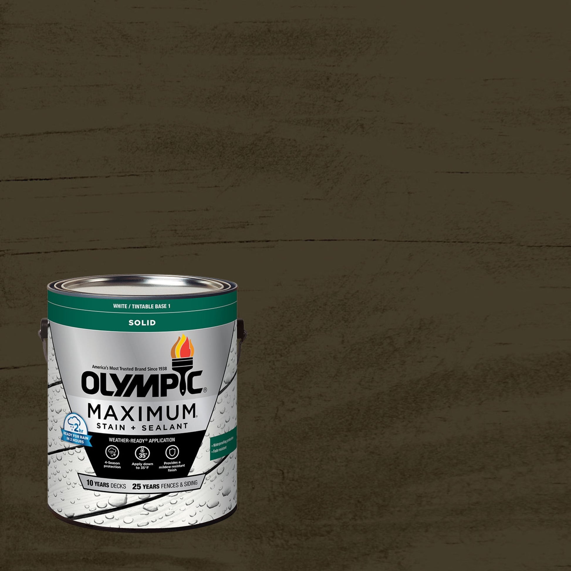 Olympic Maximum 1 Gallon SC-1046 Mink Solid Color Exterior Stain and Sealer in One
